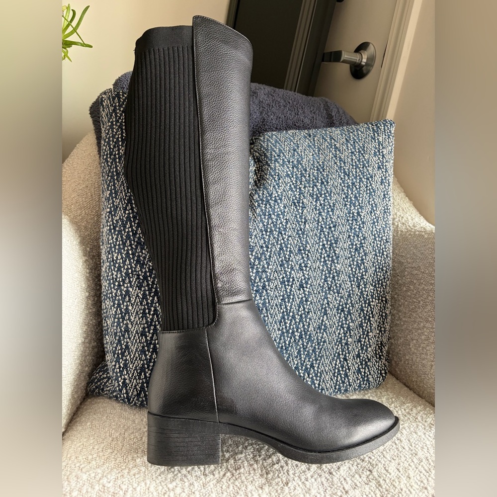 Kenneth Cole Black Leanna Knee High Boots~ size 8.5 M - Picture 2 of 14